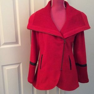 Red Katherine Barclay coat
